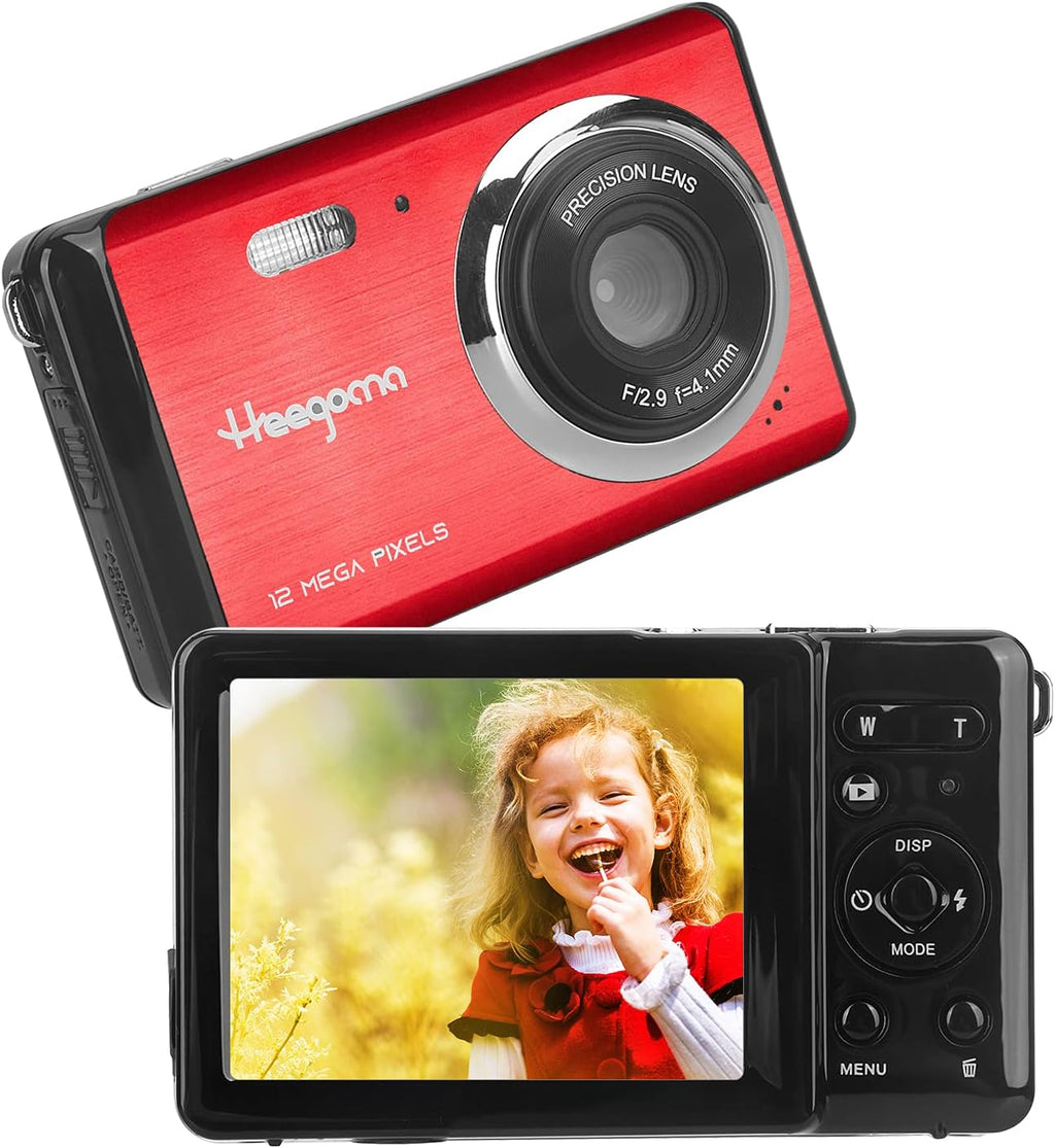 Kids Digital Camera with 2.8 Inch TFT LCD Screen 8X Digital Zoom Rechargeable Compact Camera, Pack of 2 U71379