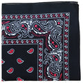 96 Pack Black & Red Polyester Bandanas L699