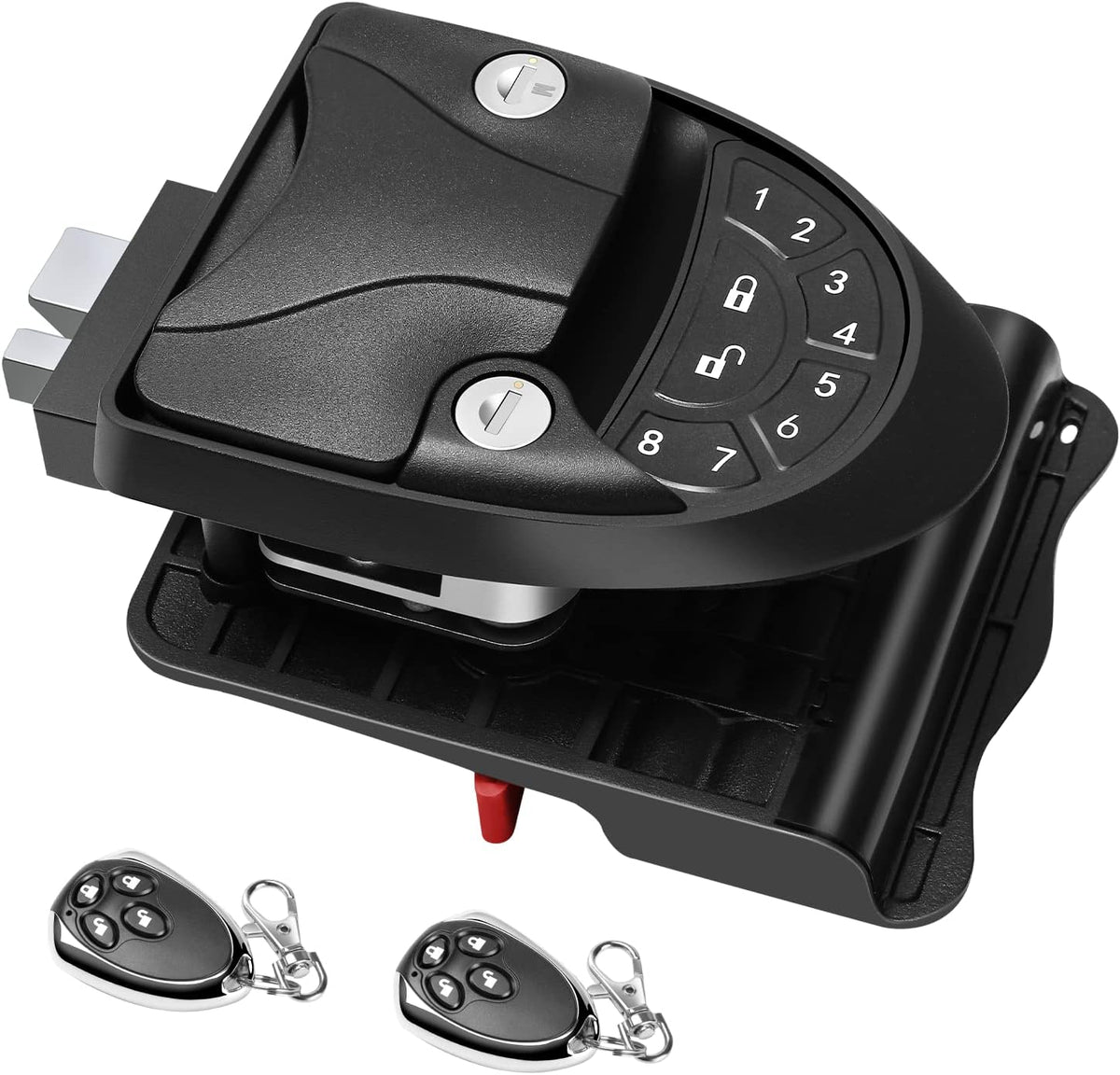Keyless Entry RV Door Lock with Remote Key Fobs and Backlit Keypad N488801