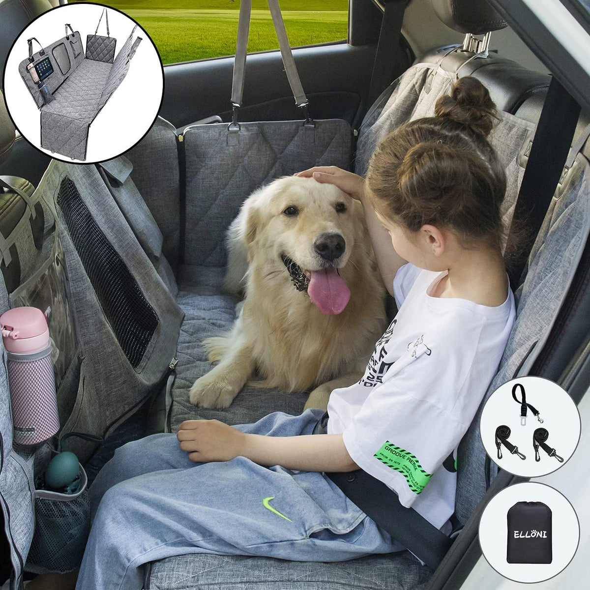 Waterproof Dog Seat Cover for Car Back Seat, Pack of 2 E68839
