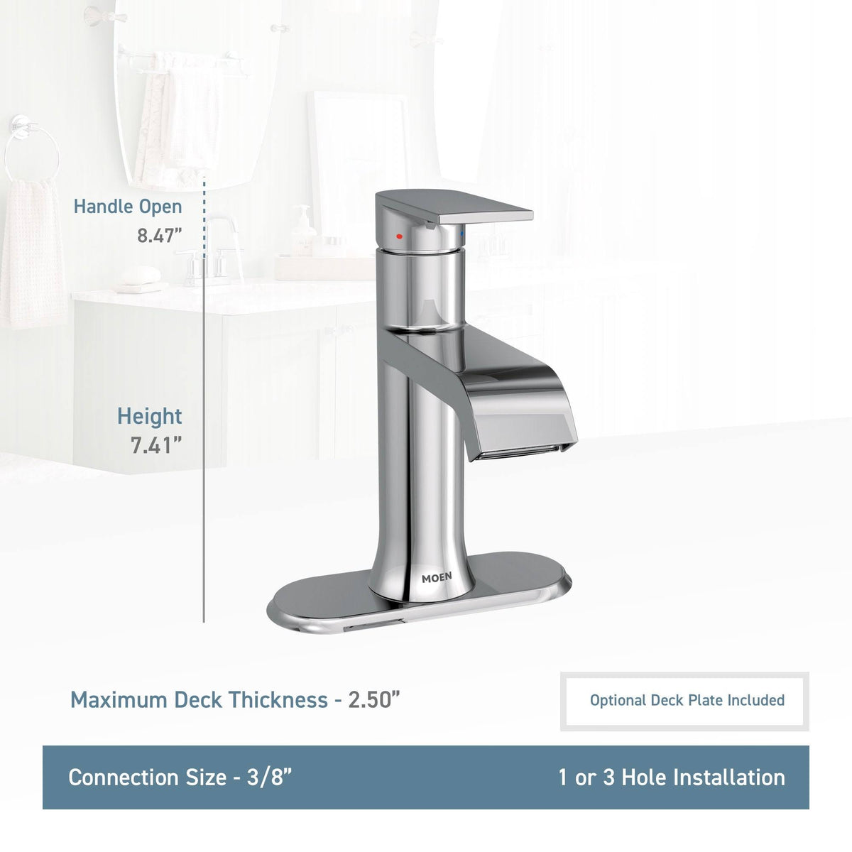 Matte Black Single Handle Bathroom Faucet with Drain H222412