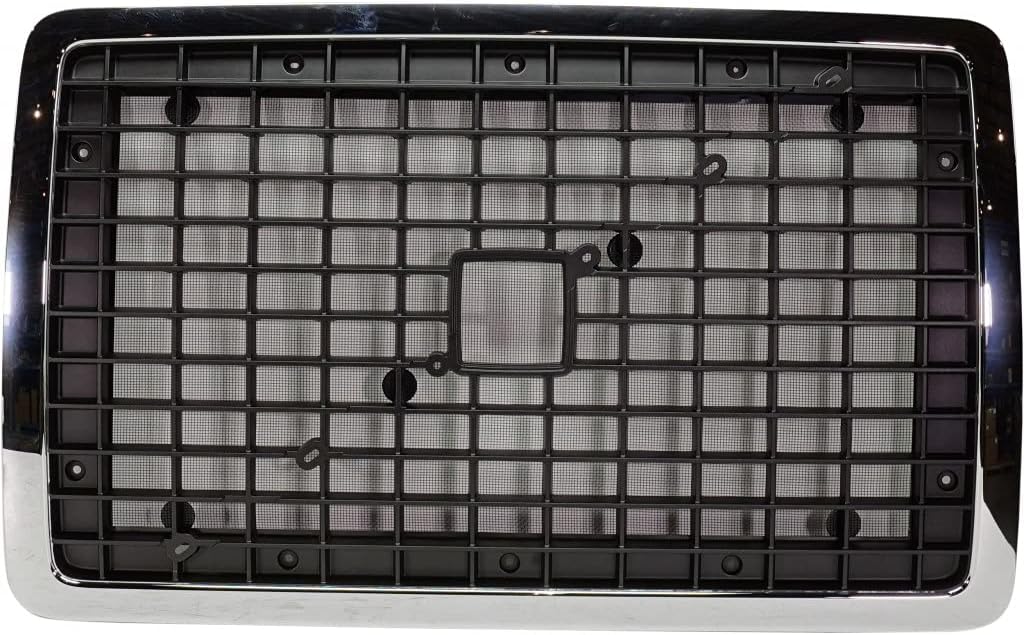 Chrome/Black Cross Bar Insert Grille with Bug Screen D2978