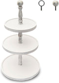White Rustic 3 Tier Wood Tray V736