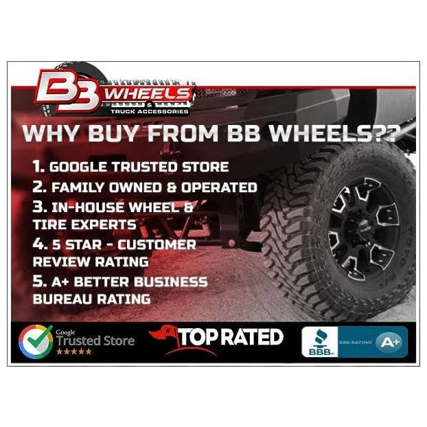 20x8.5 6x135 Black Wheel U2447