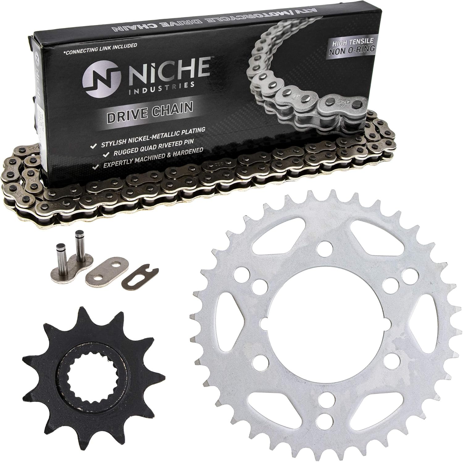 Drive Sprocket Chain Combo Front 11 Rear 36 Tooth 520NZ Standard 84 Links W337047