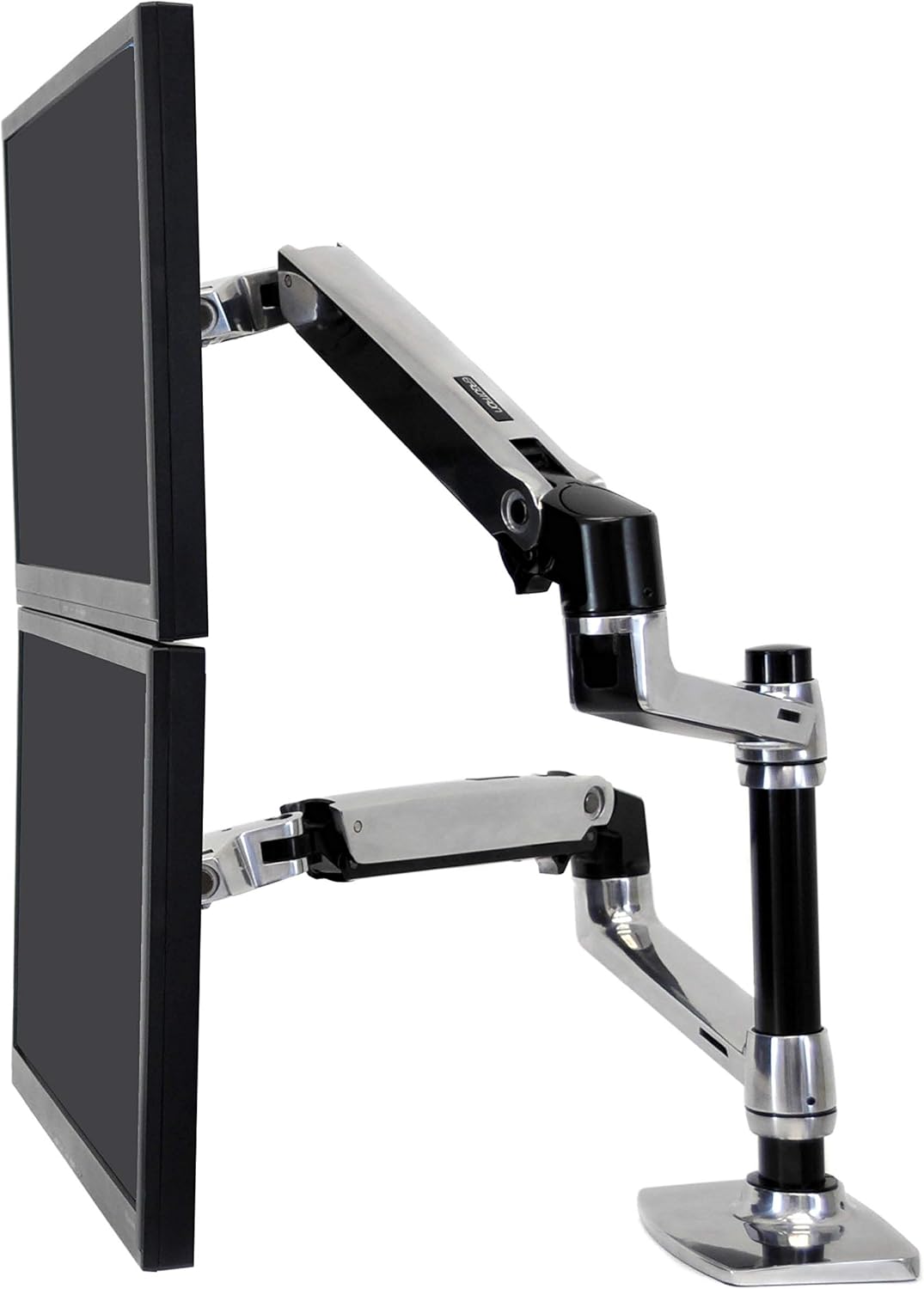 White Dual Monitor Arm Desk Mount for Monitors Up to 24 Inches M626