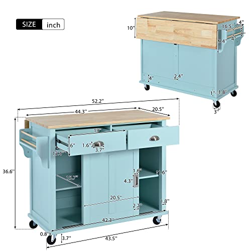 Black Rolling Kitchen Island with Drawers and Storage Cabinet D74982