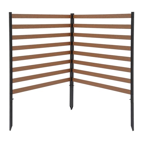 Brown 2 Panels 39"W x 51"H Privacy Screens Fence Panel D624