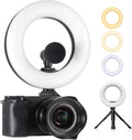 LED Video Light, 6.4 On Camera Ring Light Bi-Color Dimmable 3200-5600K, Built-in 2000mAh Battery CRI 95+ Fill DSLR Light with Mini Tripod U10466