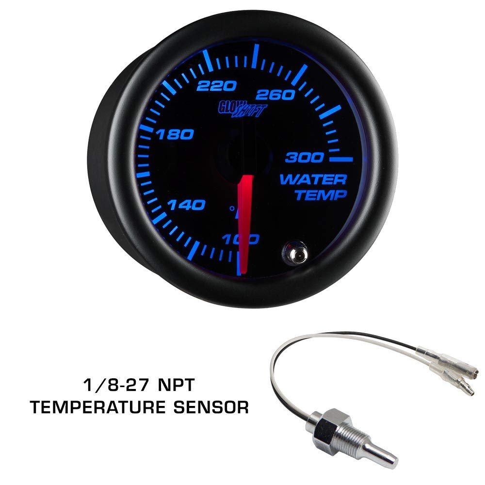 Black 7 Color 100 PSI Oil Pressure, Water Temperature & Volt Gauges with Triple Pillar Pod Q737935