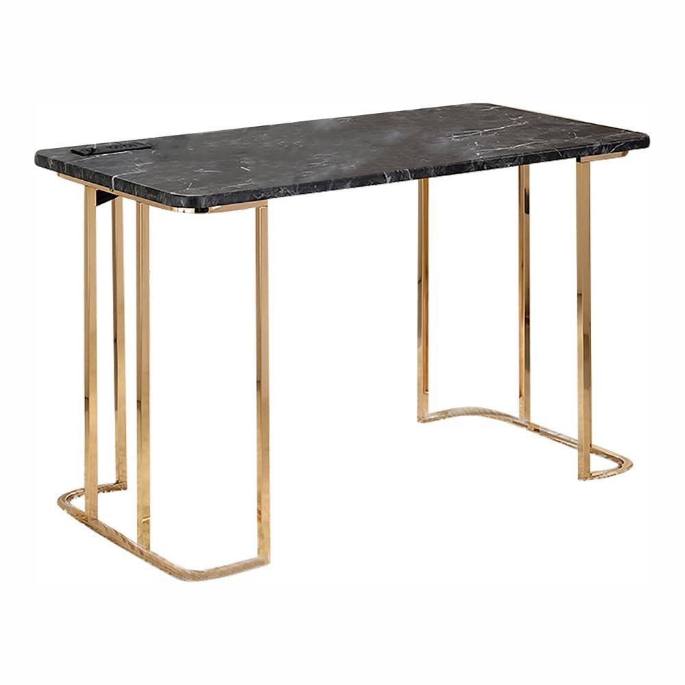 Rectangular Gold and Black Writing Desk Z1957