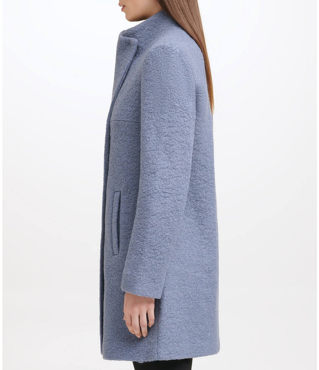 Periwinkle Boucle Walker Coat Z5768