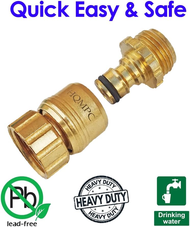 Brass Hose Connector 3/4" GHT (6 Sets) Pack of 2 X912890