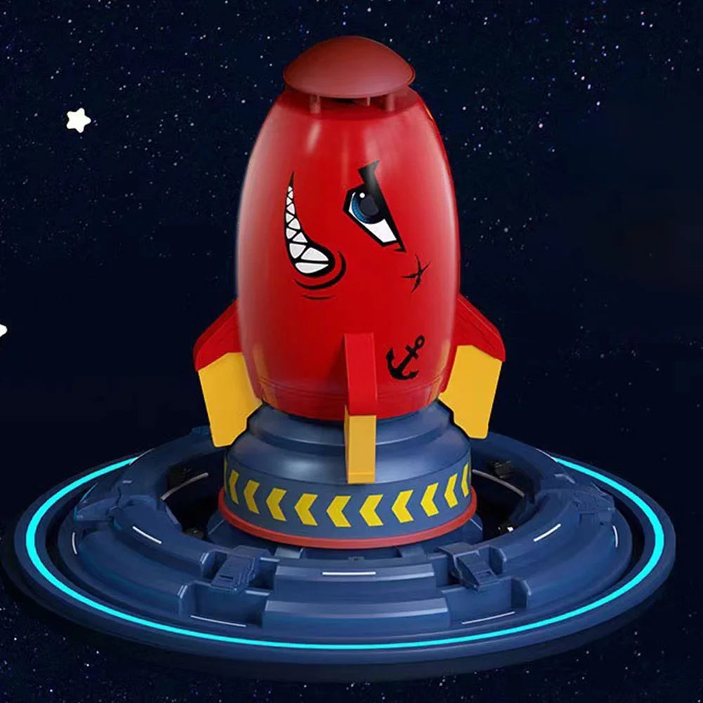 Red Plastic Rocket Sprinkler for Kids Q14685