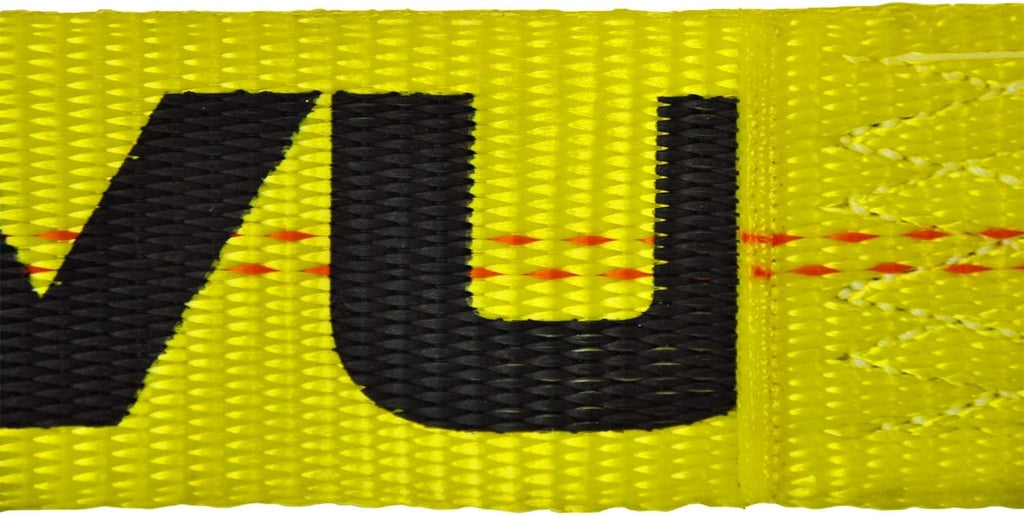 Classic Yellow 2 Inch x 30 Foot Winch Strap with Flat Hook, 4 Pack I332