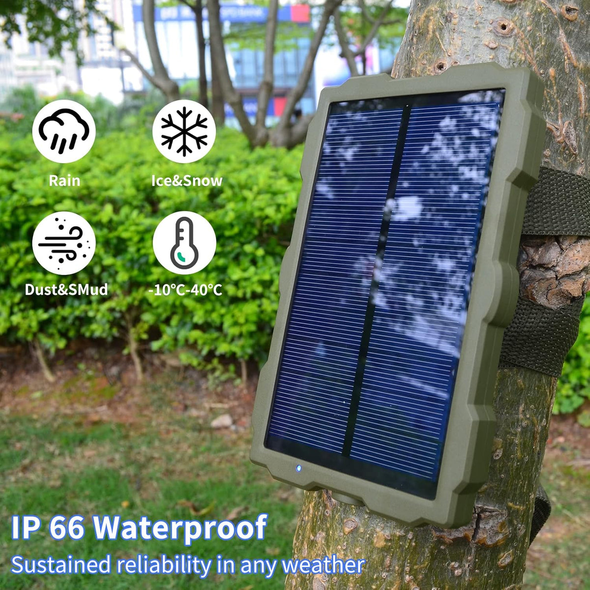 1700mAh Rechargeable Battery IP66 Waterproof Solar Charging Panel K19788