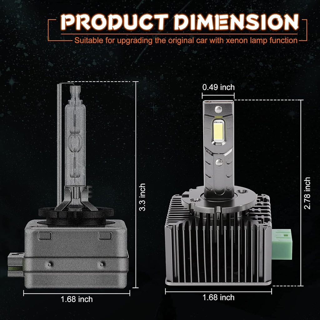 D3S LED Headlight Bulbs 6000K Cool White 35W 7,000 LM (1 Pair) Pack of 2 T38781