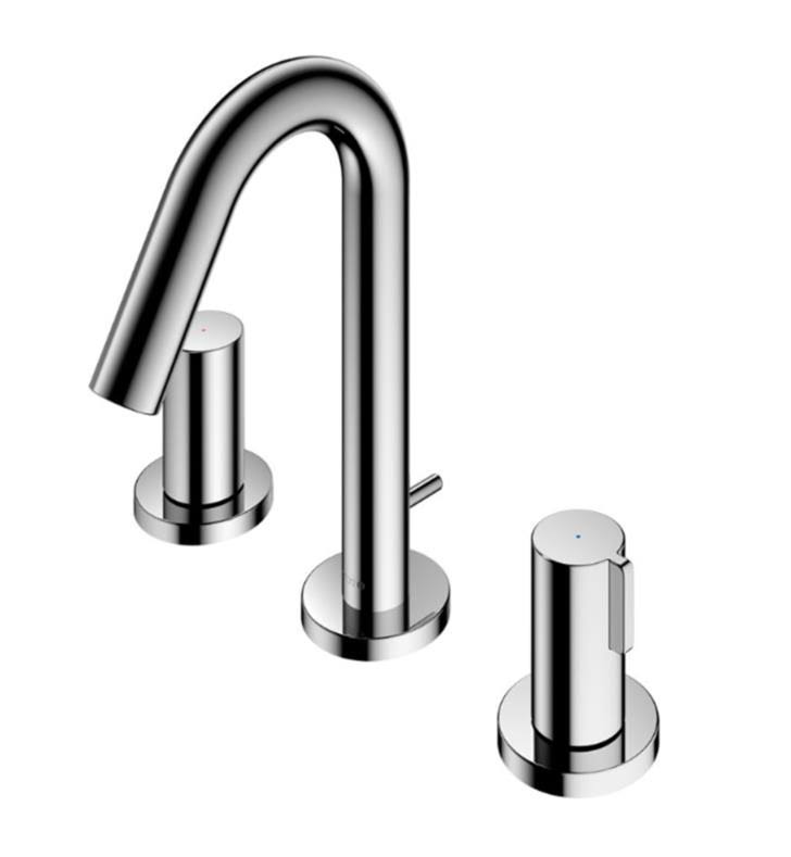 Polished Nickel Two Handle Widespread Bathroom Sink Faucet F5104