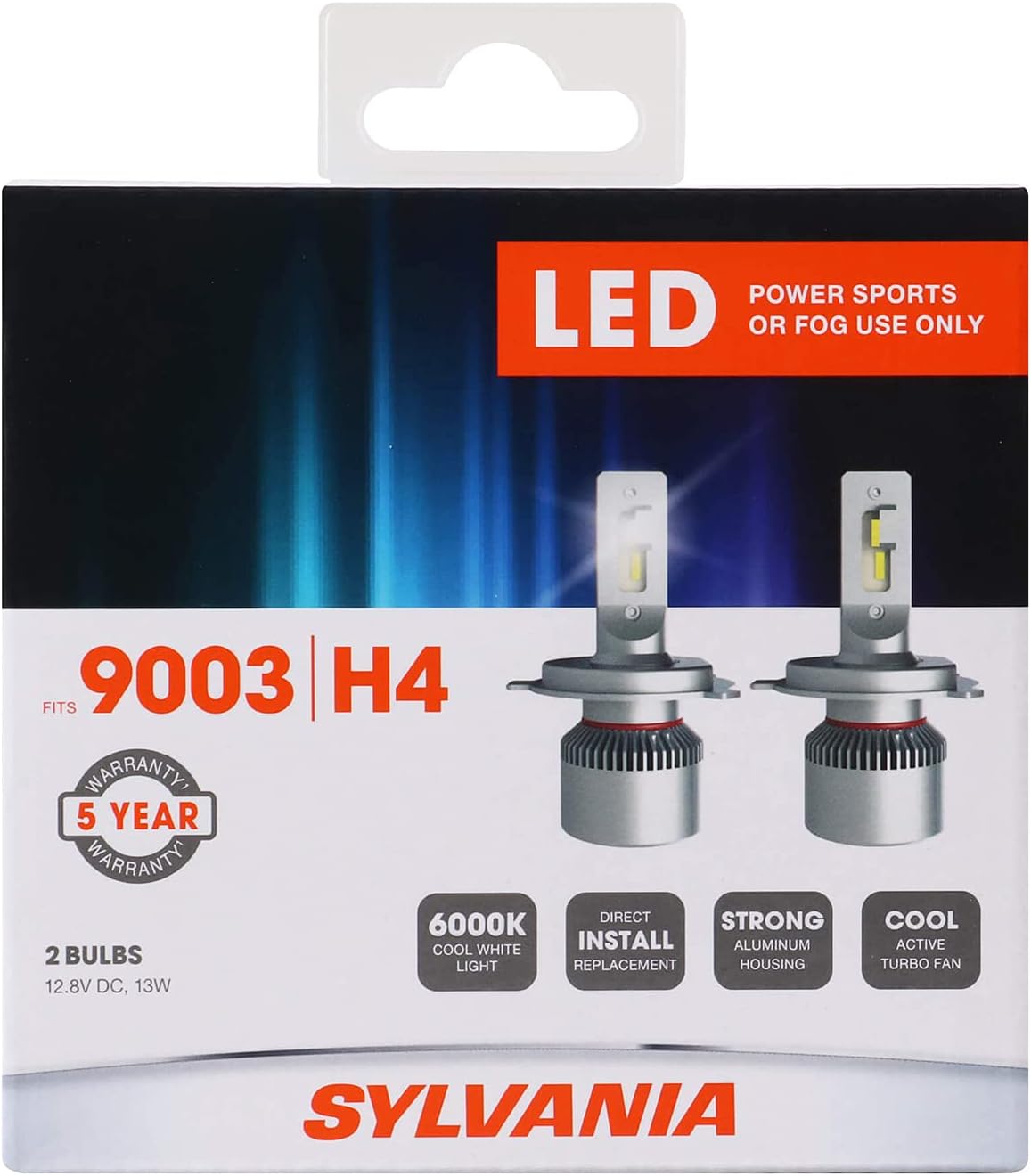 9003 6000K LED Powersport Vehicle Headlight Replacement Bulbs O79121