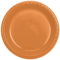 Plastic Banquet Plates Pumpkin Spice 12ct Q28538