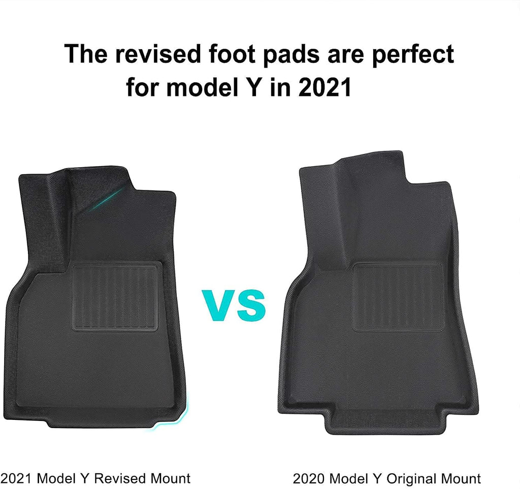 Black All-Weather TPE Floor Mats for Tesla Model Y L32971