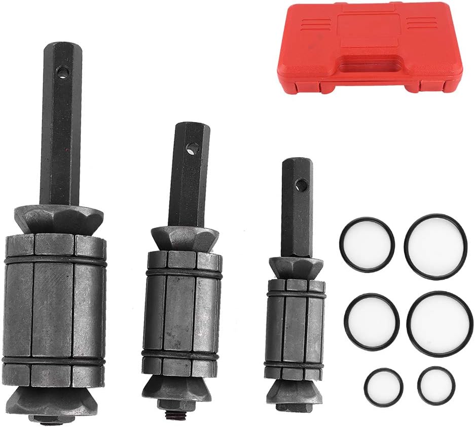 3pcs Steel Tail Pipe Expander Kit 1-1/18in to 3-1/2in Exhaust Muffler Spreader Auto Tool V60857