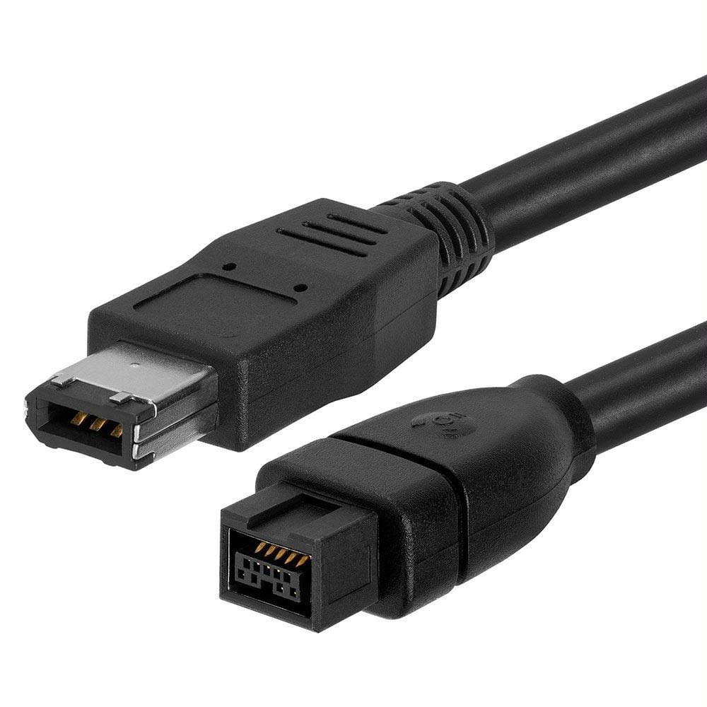 9 PIN/6PIN Firewire 800 to Firewire 400 Cable, 6ft, Black W504108