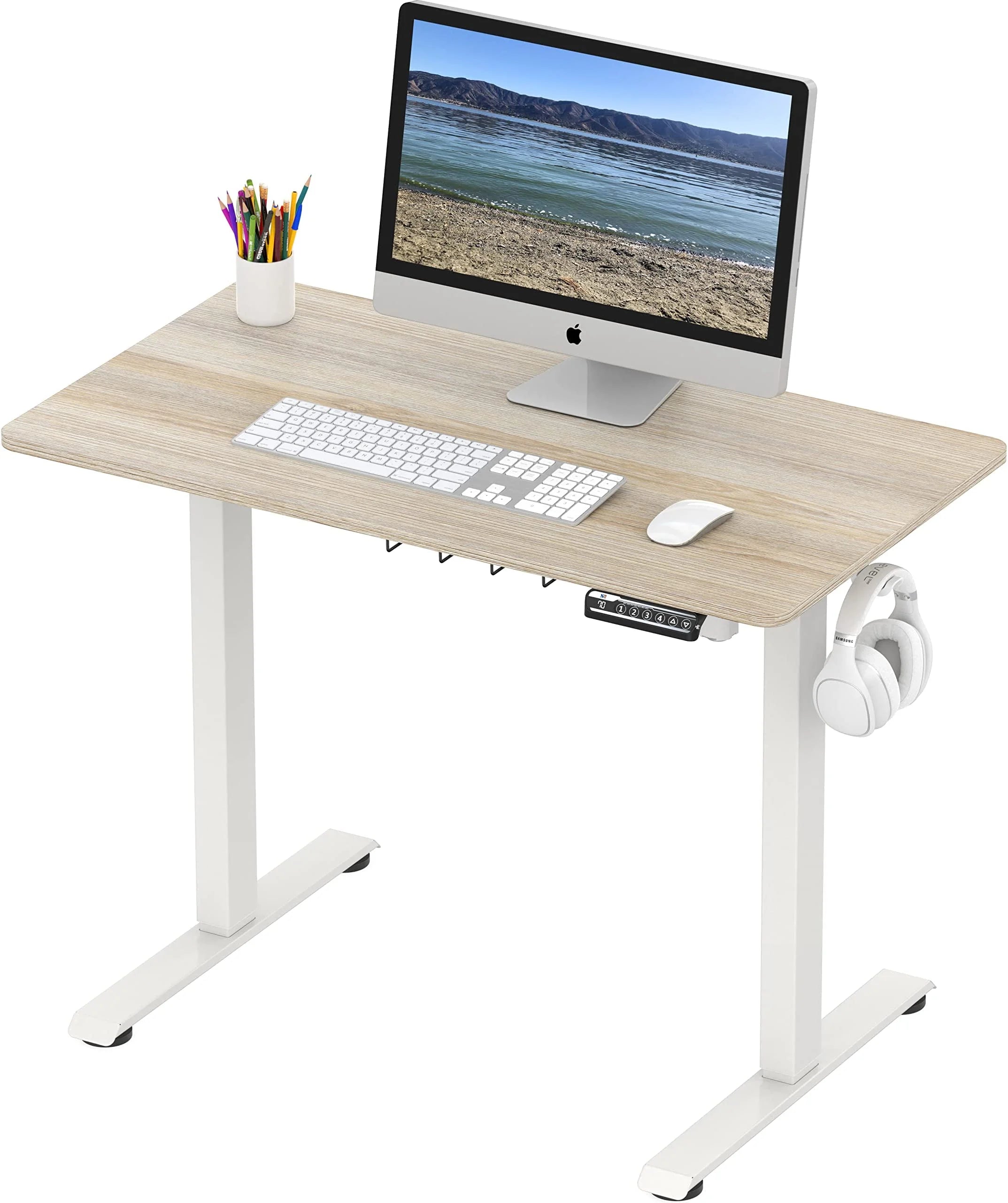 Maple Electric Height Adjustable Desk W8430