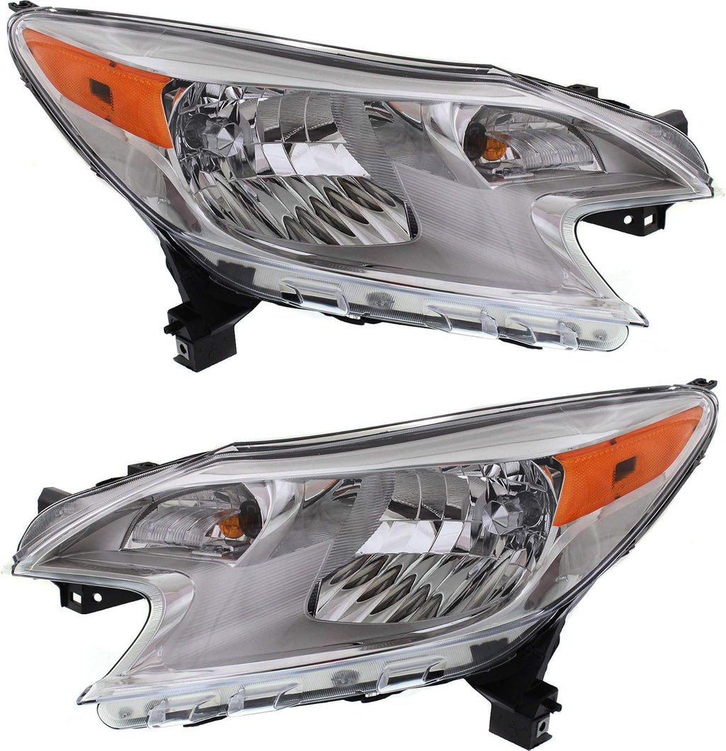 Headlight Set for 2014-2017 Nissan Versa Note Halogen D5776
