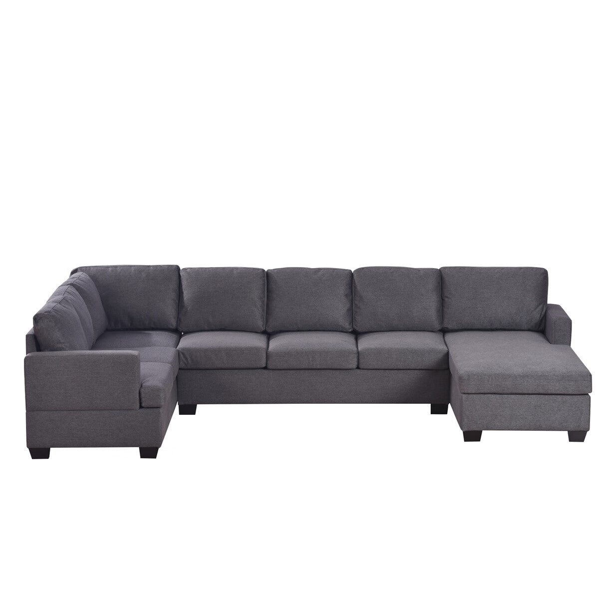 Upholstered U-Shape Sectional Sofa with Chaise Lounge Couch T6171