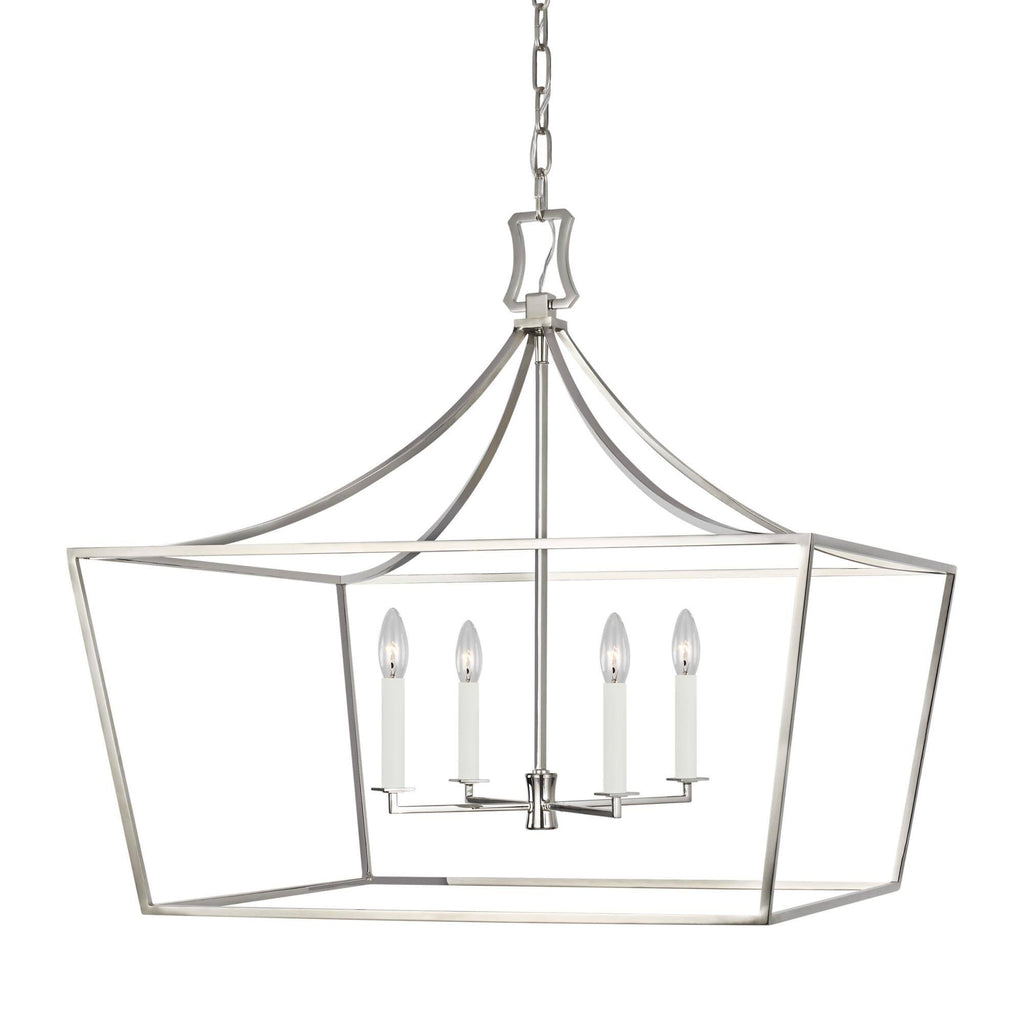 Polished Nickel Four Light Lantern Y381