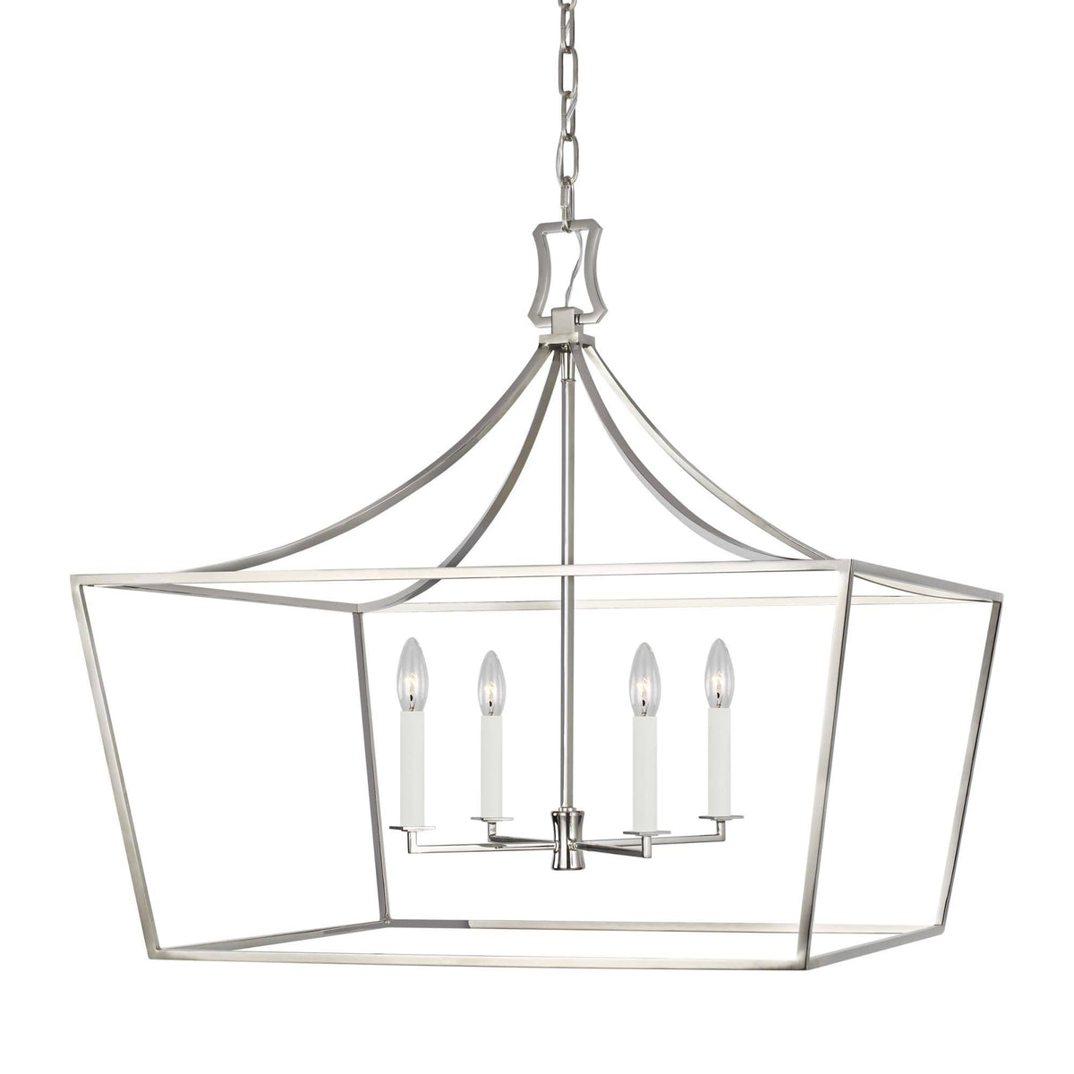 Polished Nickel Four Light Lantern Y381