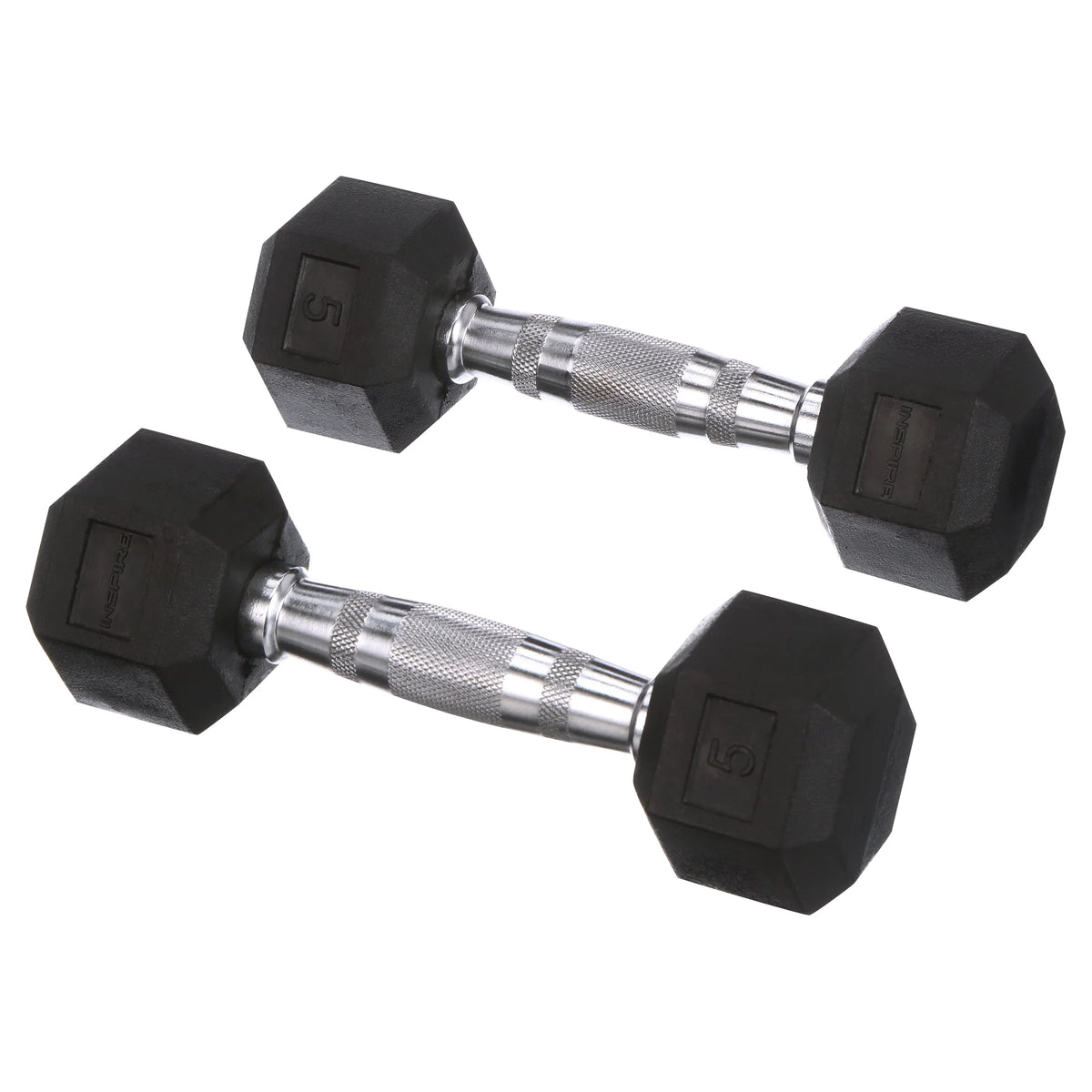 5 lb Rubber Hex Dumbbells (Pairs) C967506