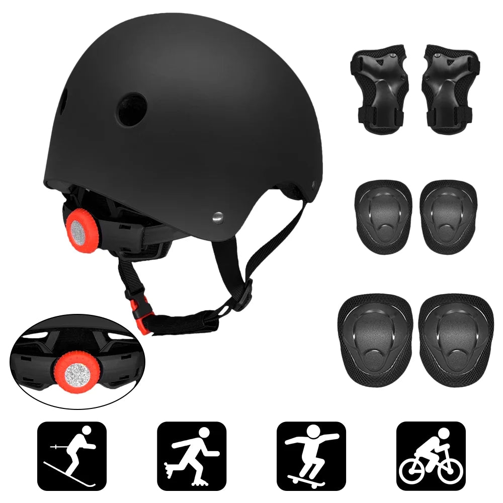 Kids Safety Helmet and Knee and Elbow Pad Set N977