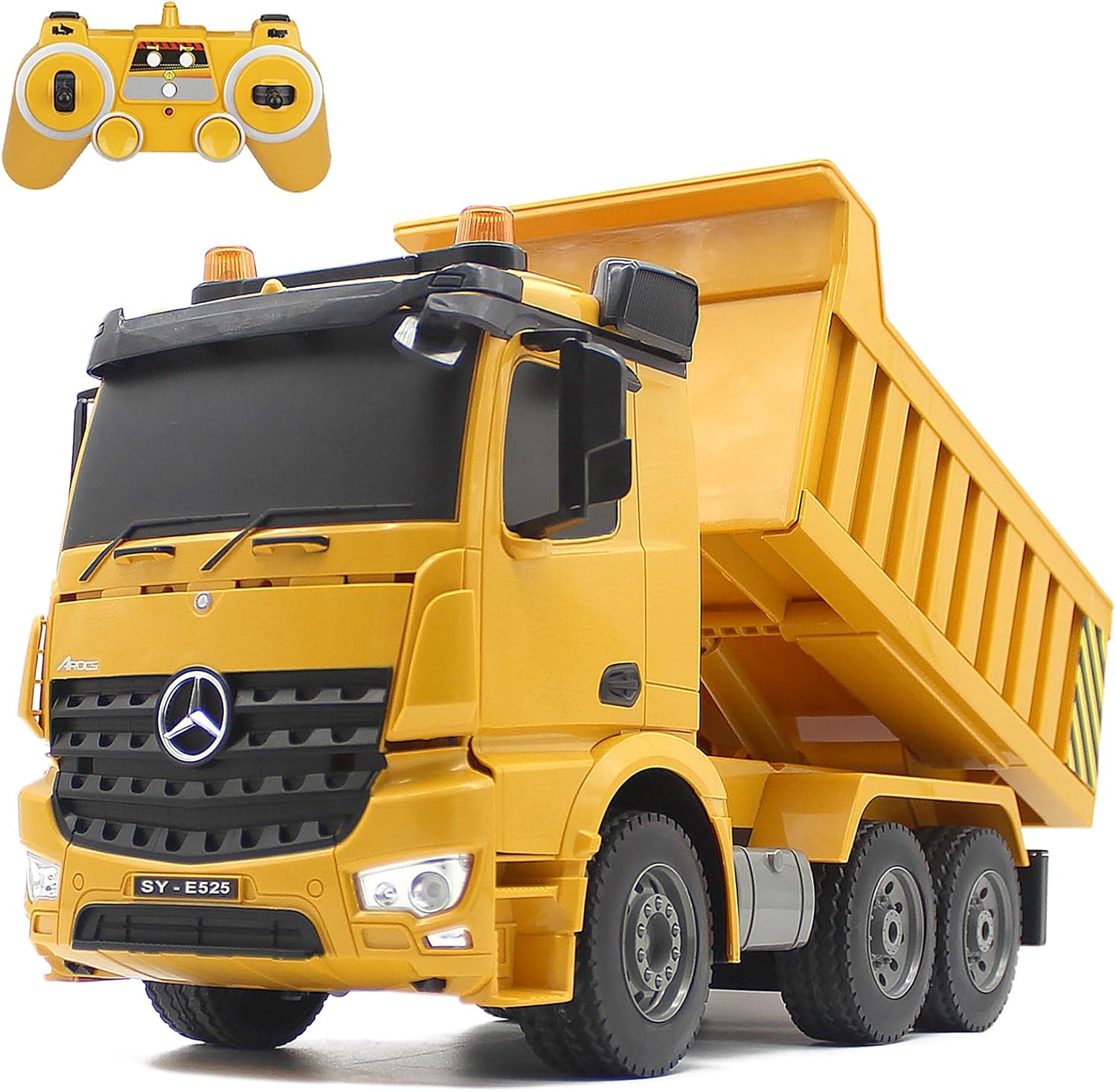 1/20 Scale 6 Channel RC Dump Truck Construction Vehicle Toy, Pack of 2 H878569