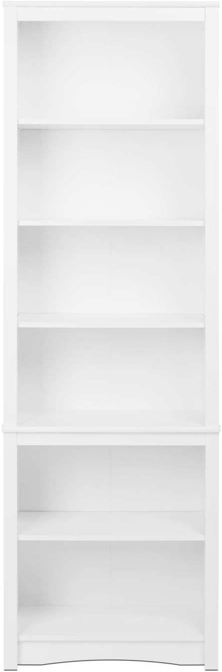 White Tall Bookcase J585