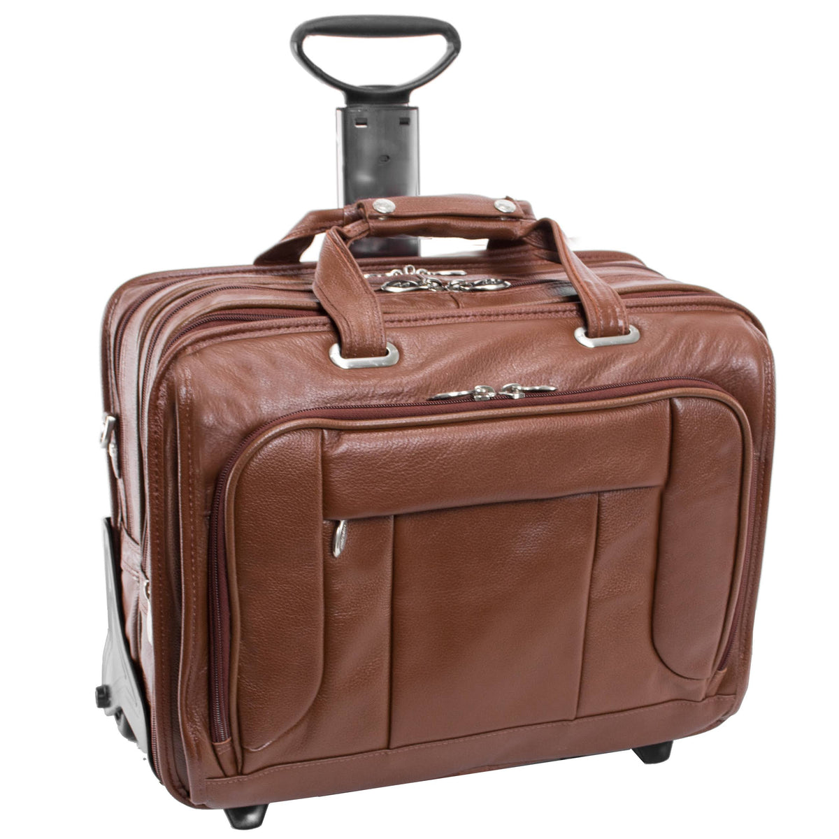 Brown Wheeled Laptop Case V582403