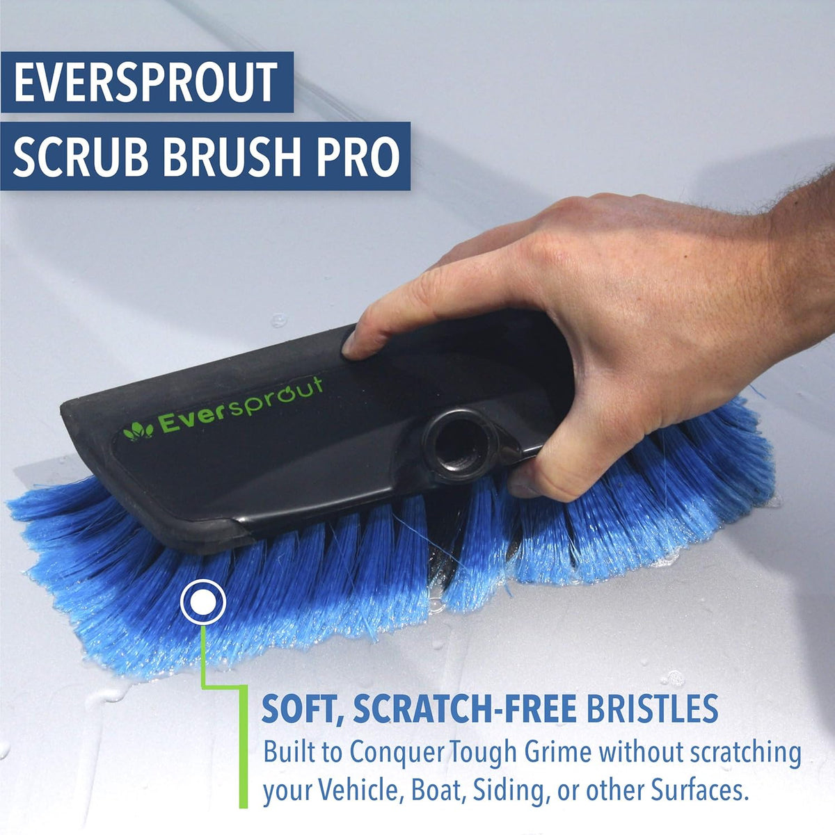 7-to-24 Foot Scrub Brush with Rubber Bumper W9563