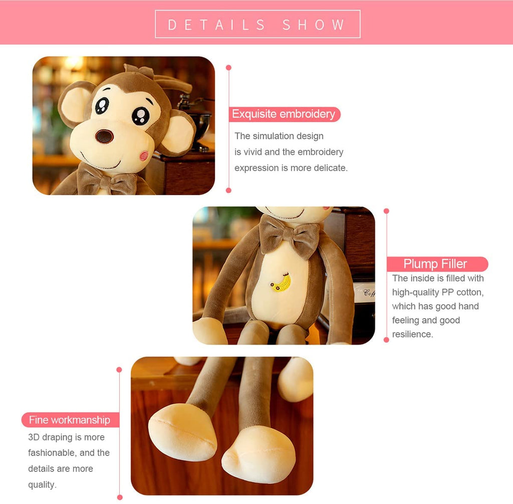 22" Brown Monkey Plush Stuffed Animal Toy R1179