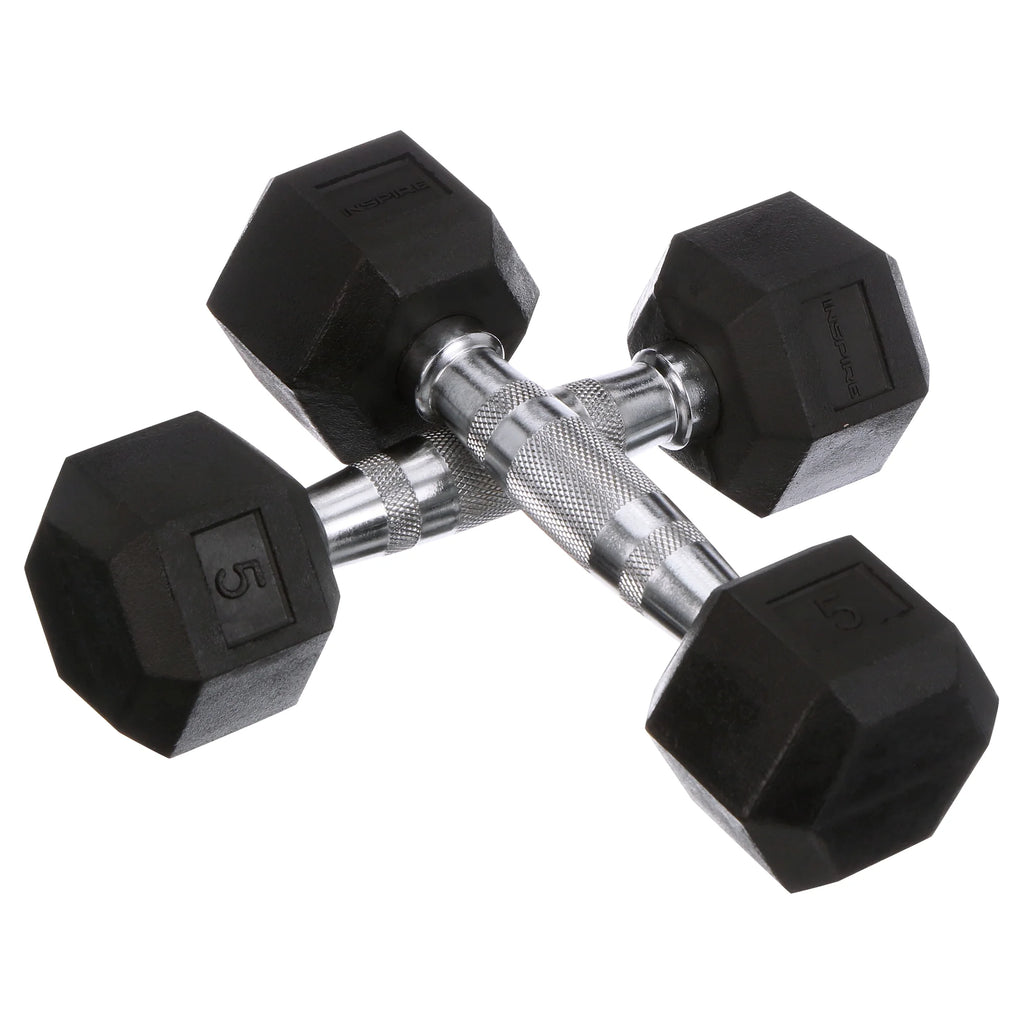 5 lb Rubber Hex Dumbbells (Pairs) C967506