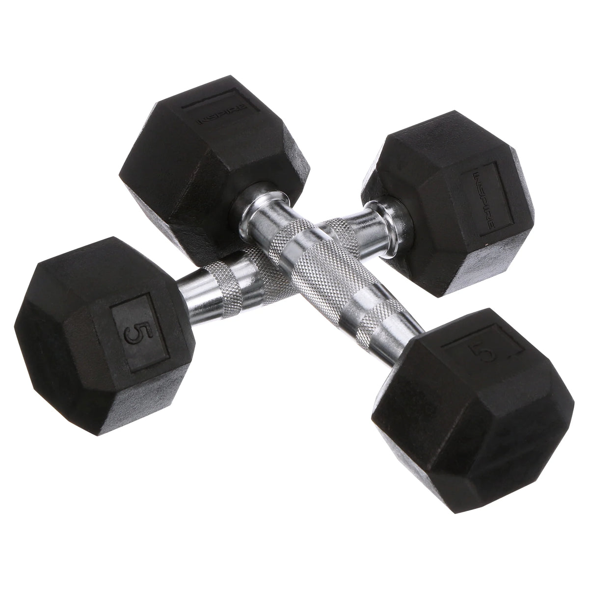 5 lb Rubber Hex Dumbbells (Pairs) C967506