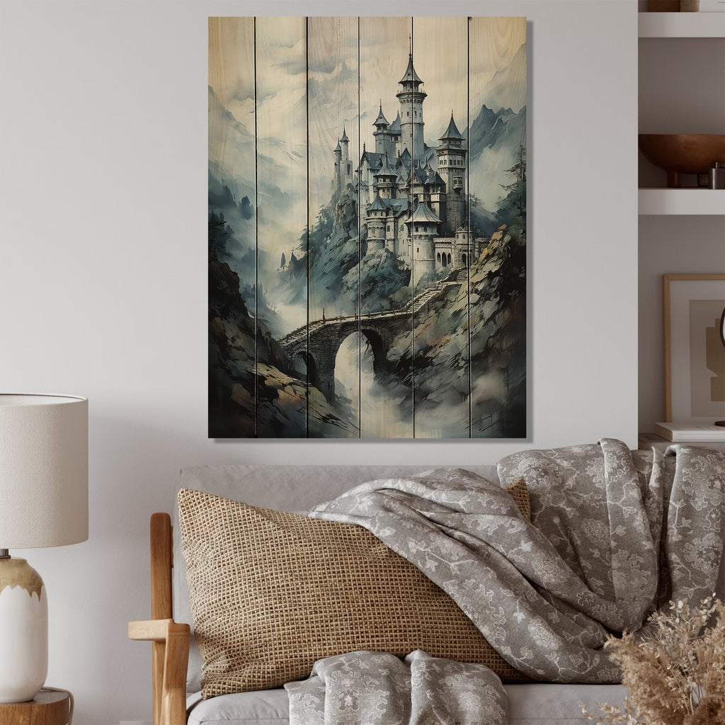 Natural Pine Wood Cityscapes Print R23461