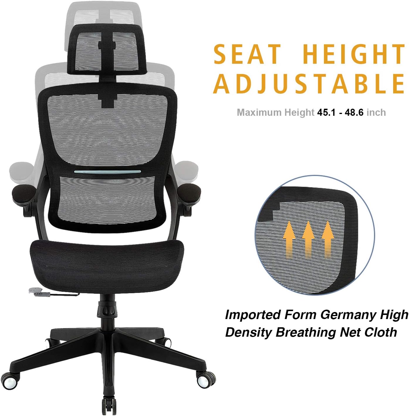 Ergonomic Mesh Office Chair with 3D Lumbar Support G3753