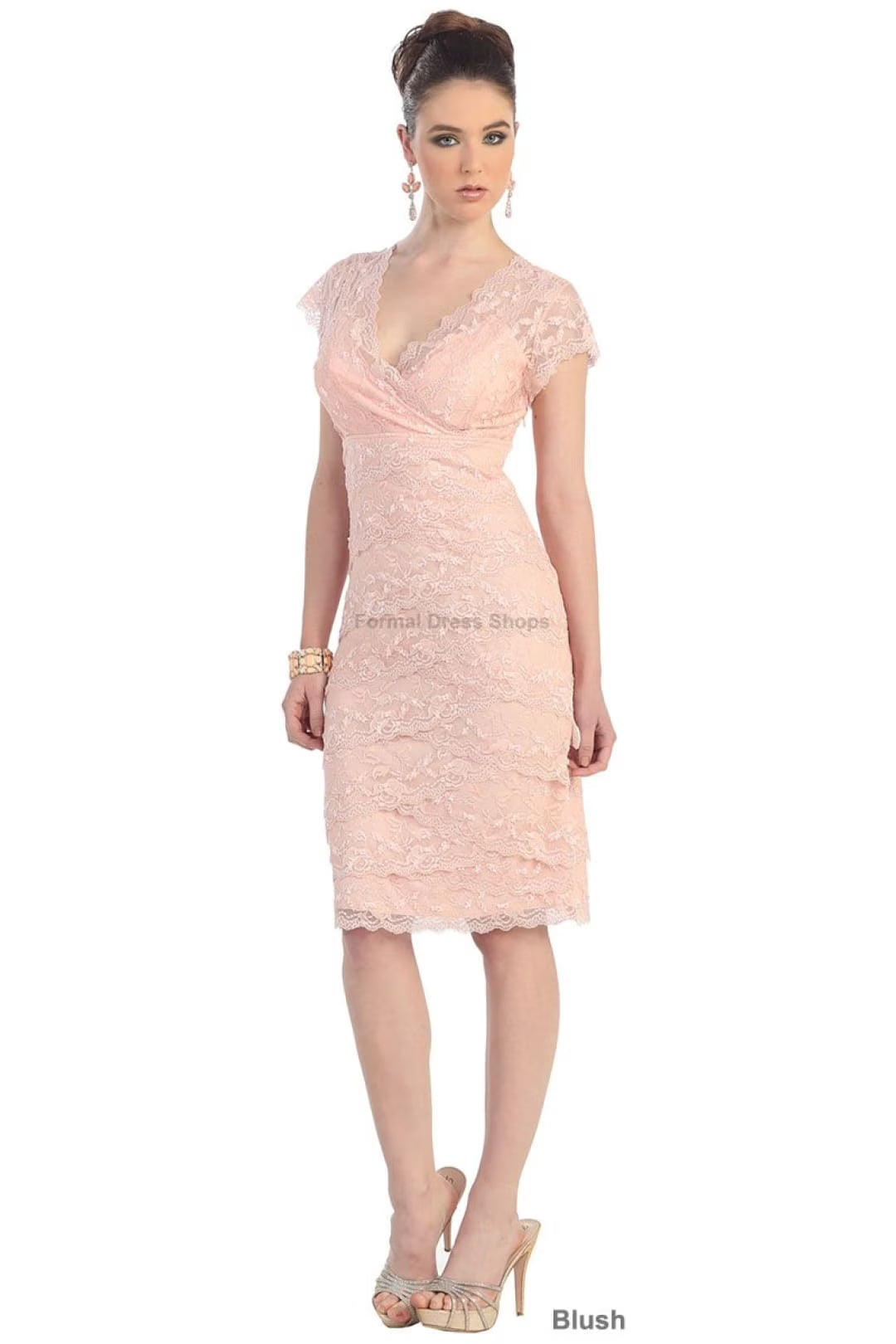 Short Sleeve Mother Of The Occasion Dress O441406