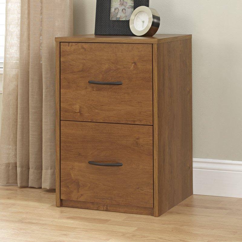 2 Drawer File Cabinet Black Oak K893790