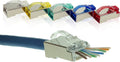 Snagless RJ45 Cat6 STP Connectors EZ Pass Through Ends, 100 Pack K93799