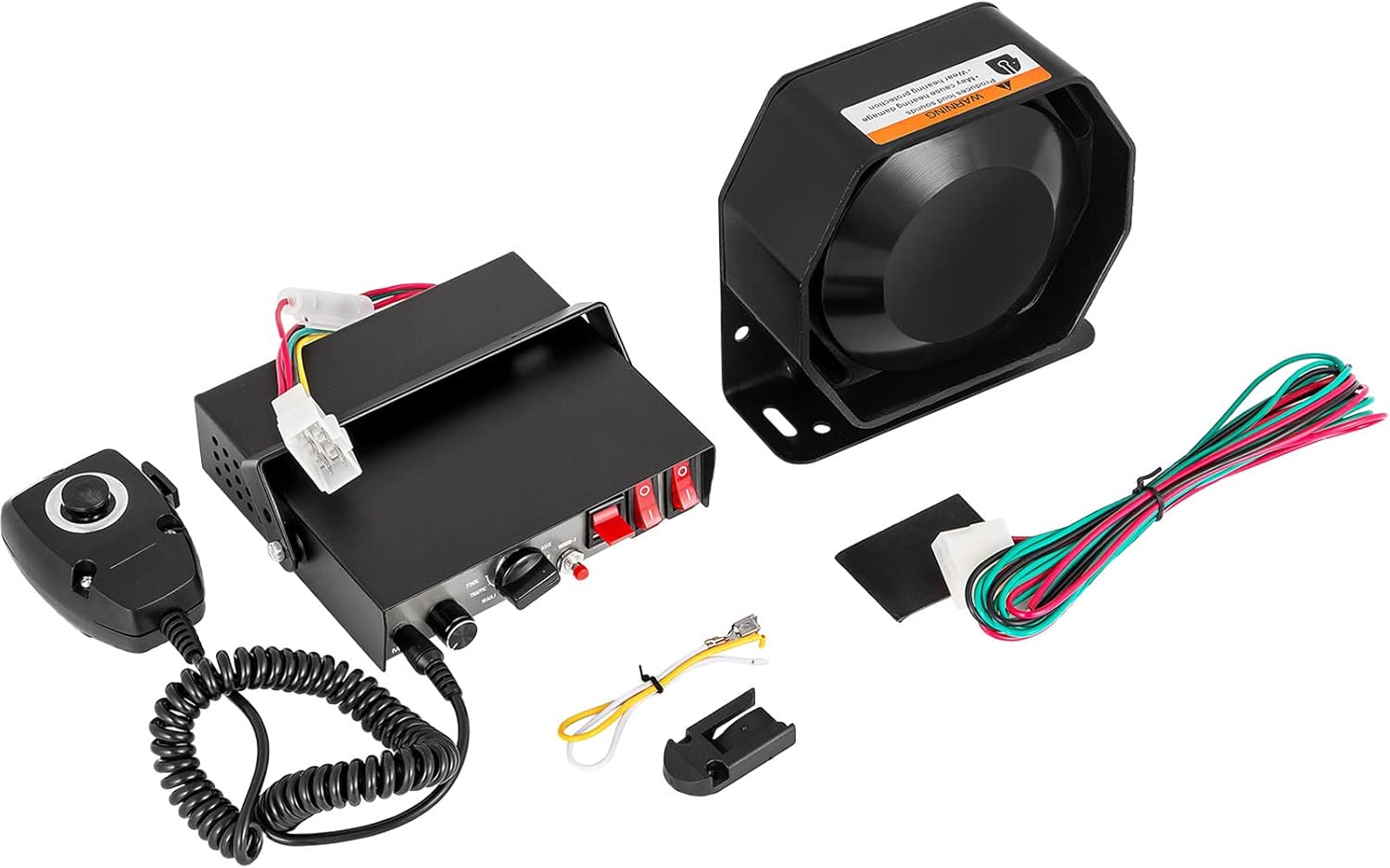 200W 9-Tone Car Warning Alarm Emergency Electronic PA System Pack of 2 D391