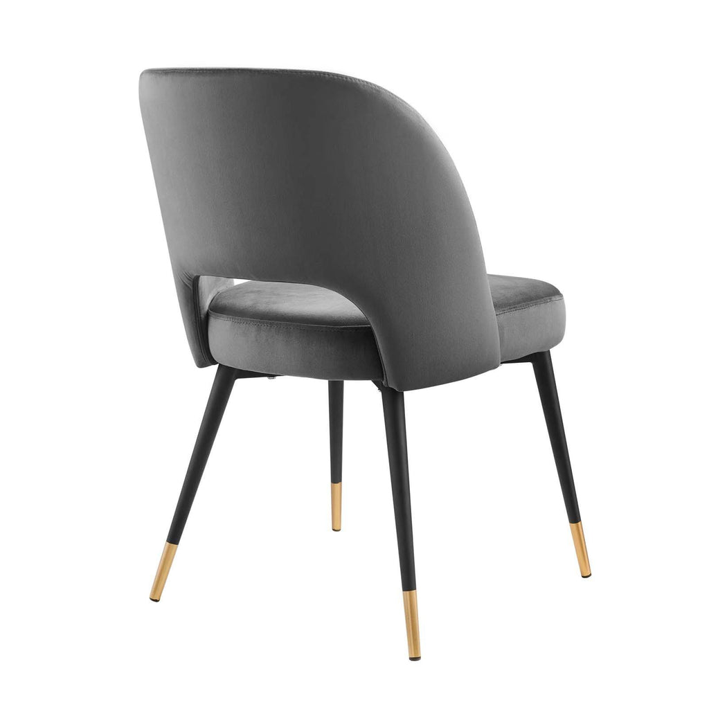 Navy Performance Velvet Dining Side Chair L142314