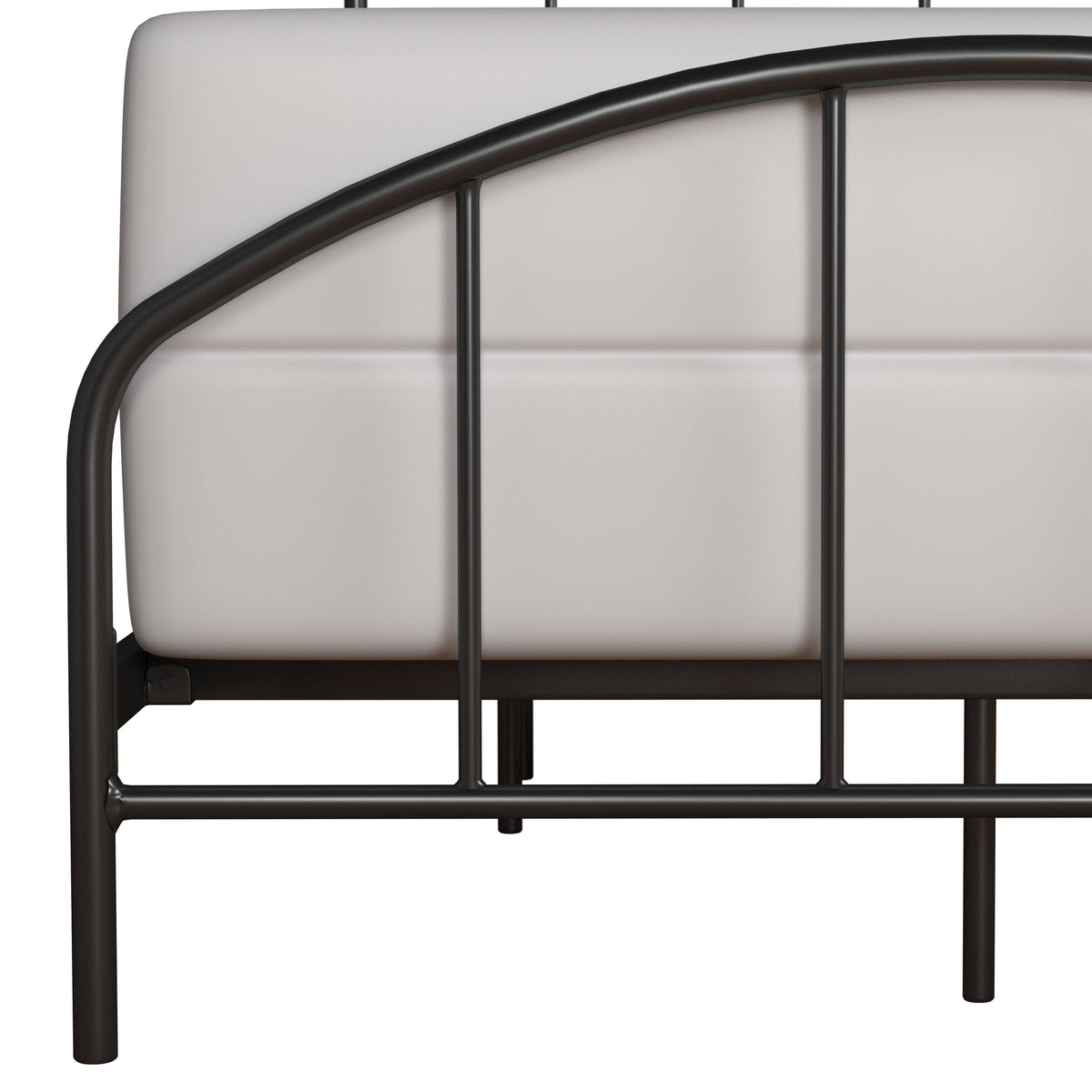 Black Metal Bed with Arched Spindle Design Queen P913