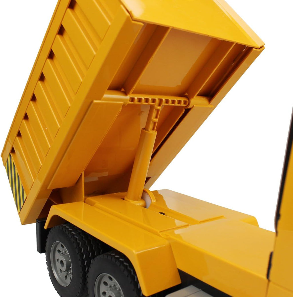 1/20 Scale 6 Channel RC Dump Truck Construction Vehicle Toy, Pack of 2 H878569
